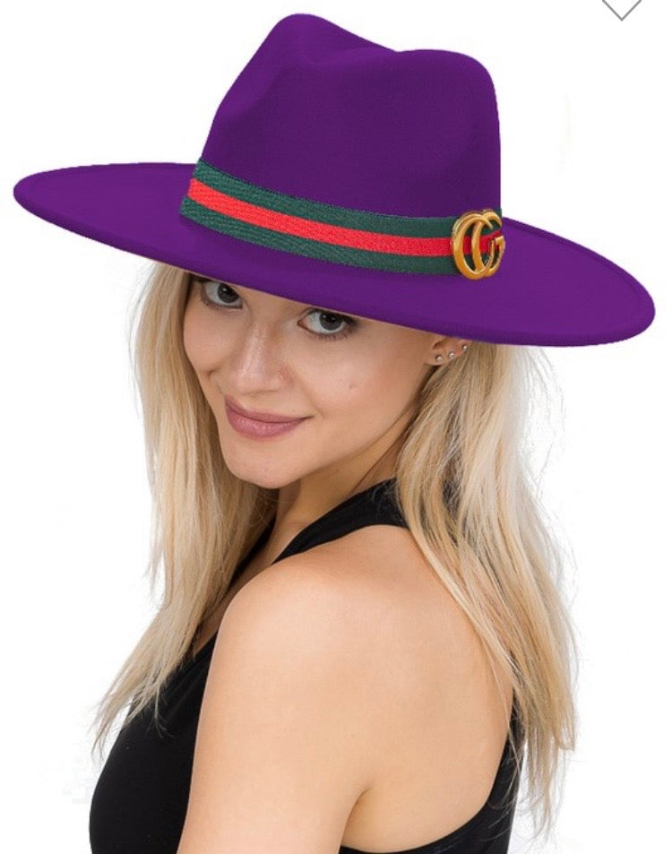 Designer Extra Wide Brim Fedora Hat