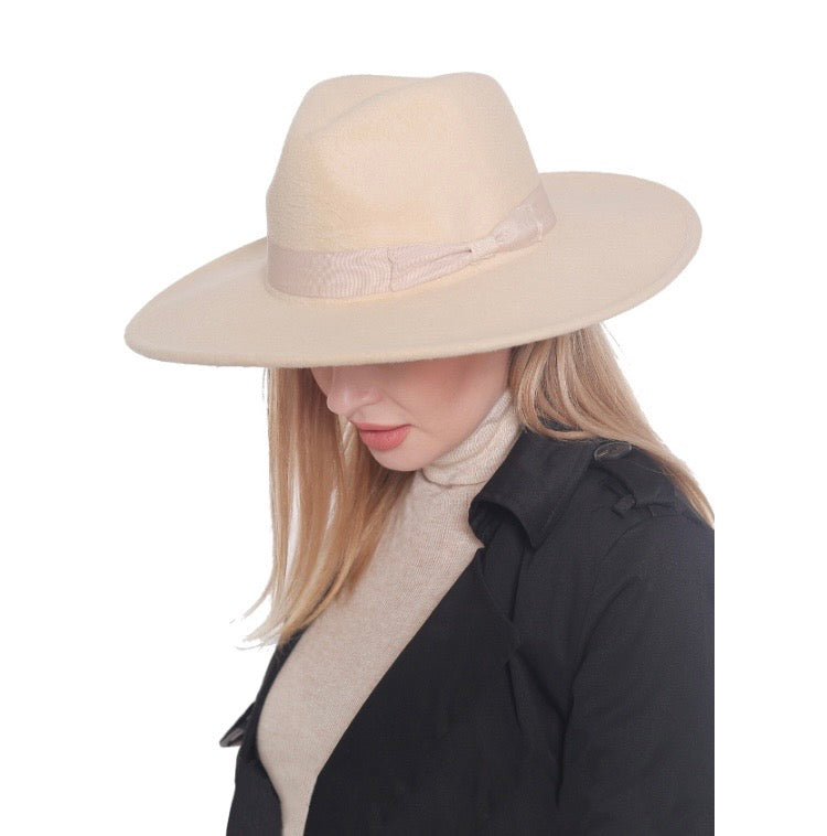 Designer Extra Wide Brim Fedora Hat