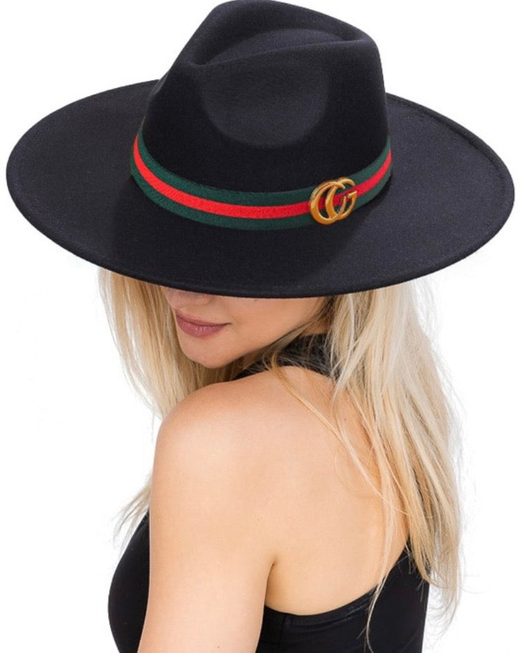 Designer Extra Wide Brim Fedora Hat