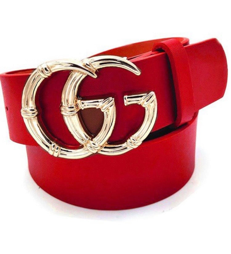 “Bamboo Buckle” Designer Double “G” Belt