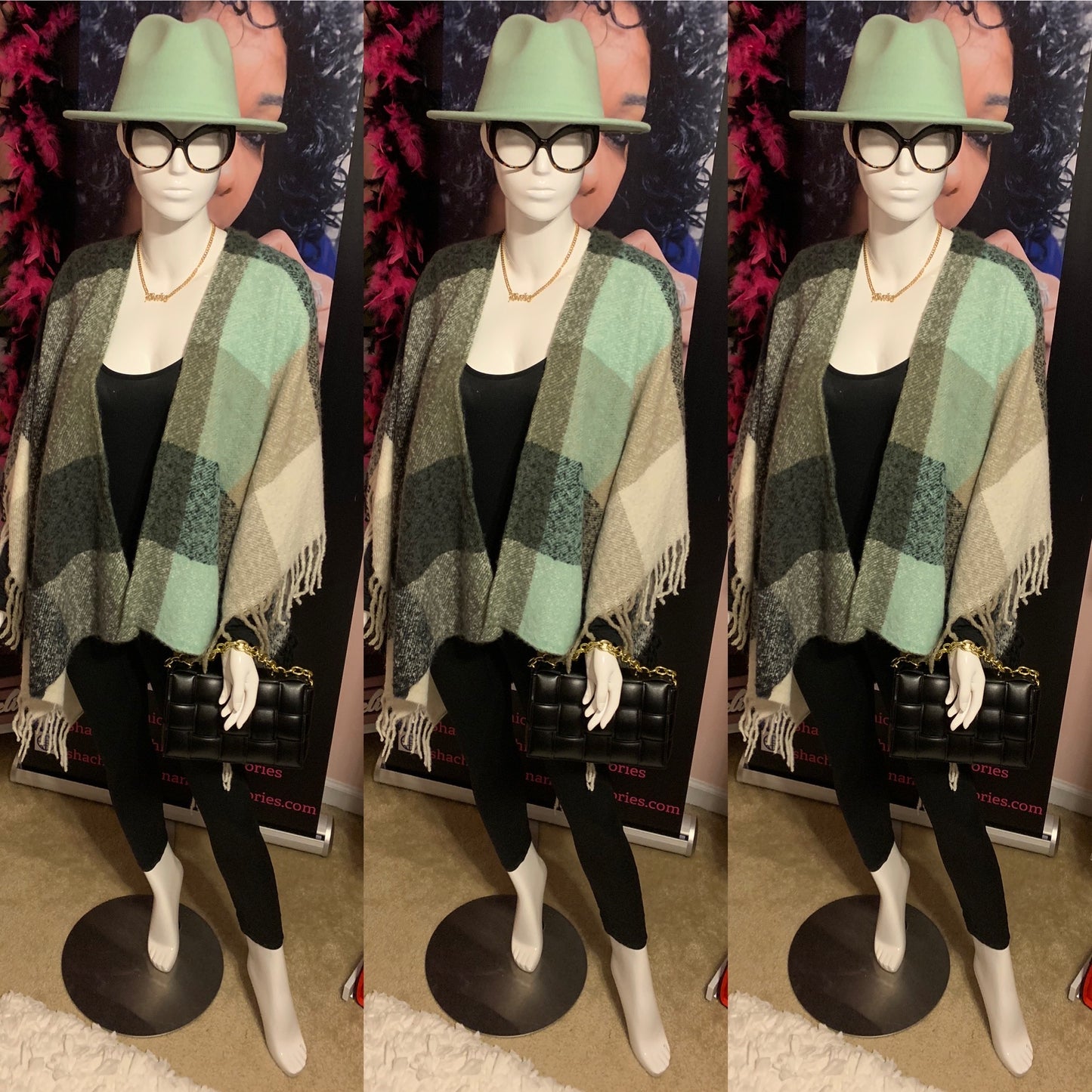 Multi Color Winter Poncho