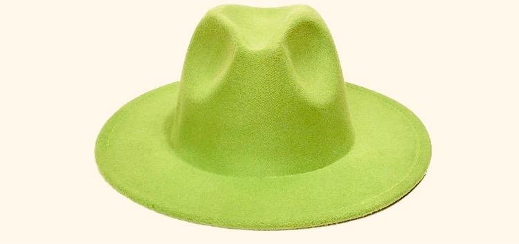 Patchwork Felt Jazz Fedora Green Apple/Red Bottom