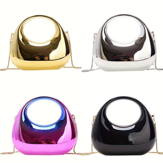Mini Luxurious Full Moon Shaped Clutch