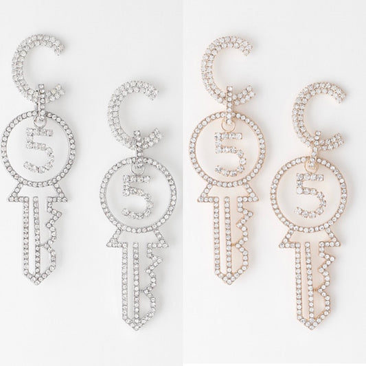 Luxury “C5”Key Dangle Earrings