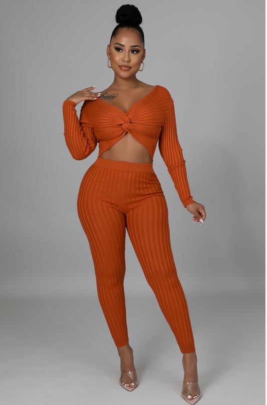 London Two Piece Crop Top Set