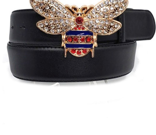 Accented “BEE” Fashion Belt