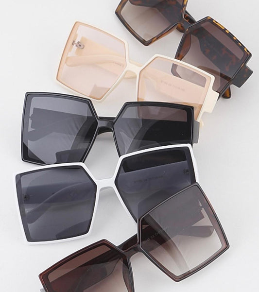 Square Thick Frame Sunglasses