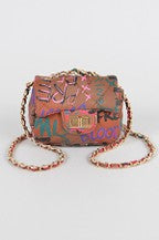 Graffiti Multi Color Mini Clutch