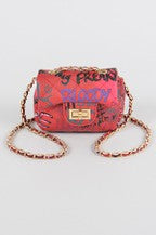 Graffiti Multi Color Mini Clutch