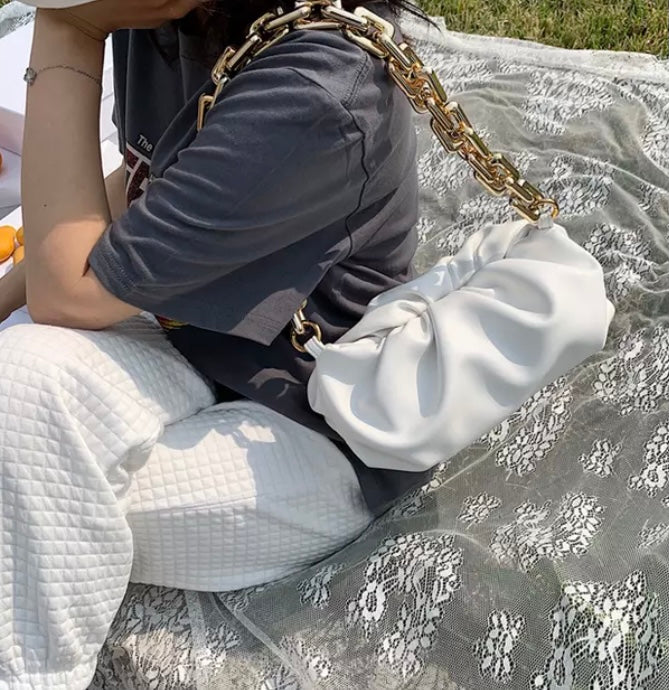 Leather Shoulder/Tote/Clutch Bag