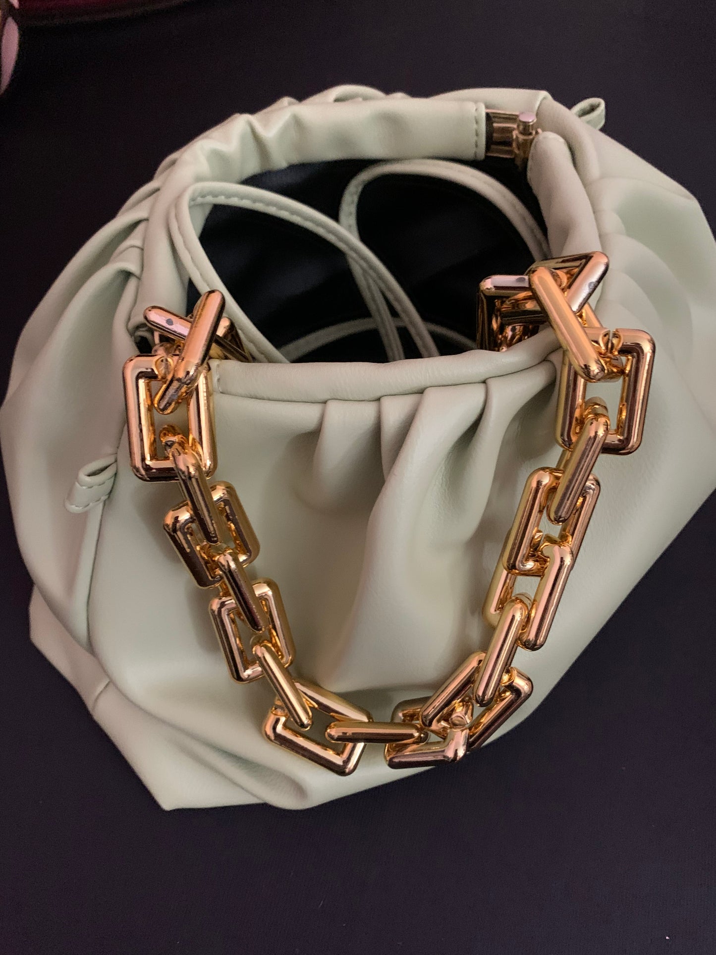 Leather Shoulder/Tote/Clutch Bag