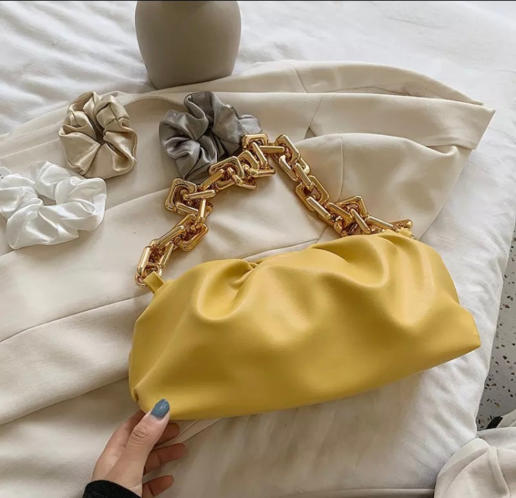 Leather Shoulder/Tote/Clutch Bag