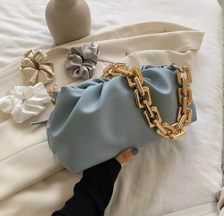 Leather Shoulder/Tote/Clutch Bag