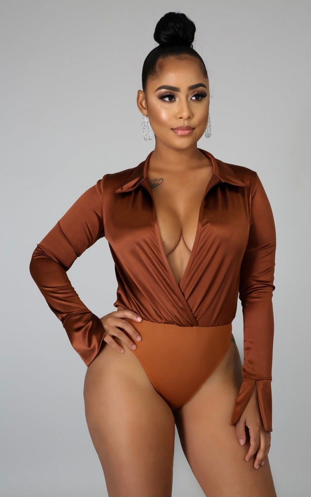 "Amore" Satin Bodysuit Set