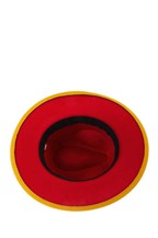Patchwork Felt Jazz Fedora Yellow/Red Bottom