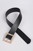 Pearl Beads Rectangle Belt