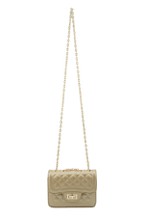 Stitch Quilted Red Lined Handbag - Ivory