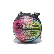 Graffiti Basketball Shaped Top Handle Bag