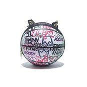 Graffiti Basketball Shaped Top Handle Bag