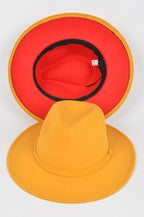 Patchwork Felt Jazz Fedora Red Bottom Hat