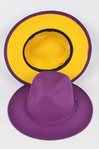 Patchwork Felt Jazz Fedora Yellow Bottom Hat
