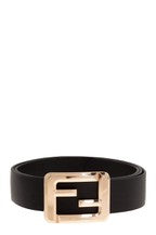 Geometric "F" Buckle Designer Belt