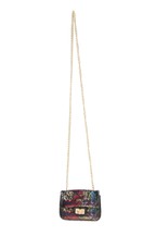 Quilted Graffiti Print Mini Shoulder Bag