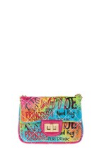 Quilted Graffiti Print Mini Shoulder Bag