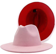 Fedora Pink with Red Bottom Hat